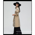 Nouvelles femmes décontractées longues trench-coat